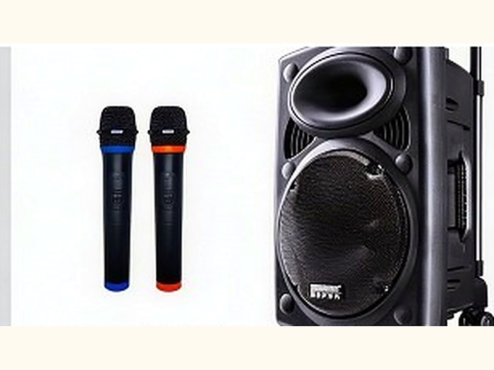 15寸低音大功率拉杆音响 含无线话筒